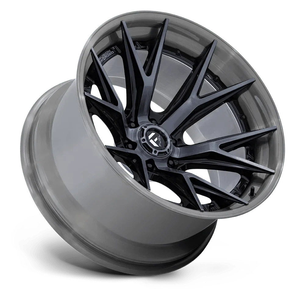 FC402 Brushed (-18mm) Black Fuel FORGED 20x10 Catalyst Wheel 6x135 Gloss Gray W/