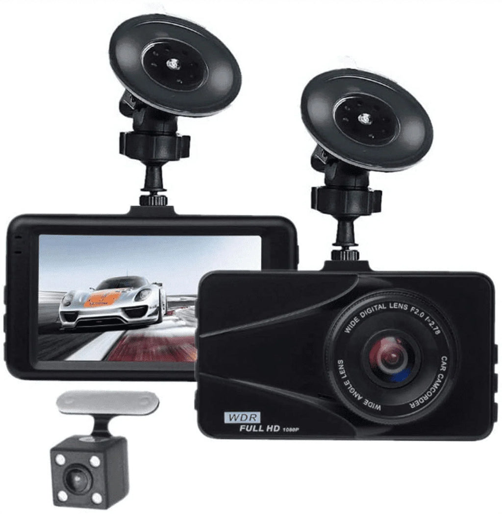 HD Recorder Plus Lotus Wide Travel Loop 170° Angle, Recording Detection 3" G-Sensor, Cam Full Motion LCD Dash Dual T670 Video Screen WDR, For DVR Excellent Images