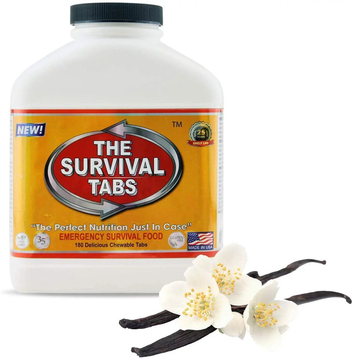 Activities Survival Gluten Bugout Vanilla Life Emergency - 15-Day 180 for Ready-to-eat Boating Years Travel Camping 25 MREs Shelf Non-GMO and tabs Survival Flavor Hunting Free Tabs Biking Meals Malt
