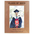 natural celebration wood graduating class - frame hanging/ graduation of alder class 2025 (5x7-inch 2023 2024 vertical) picture memory photo remembrance engraved 2022 laser