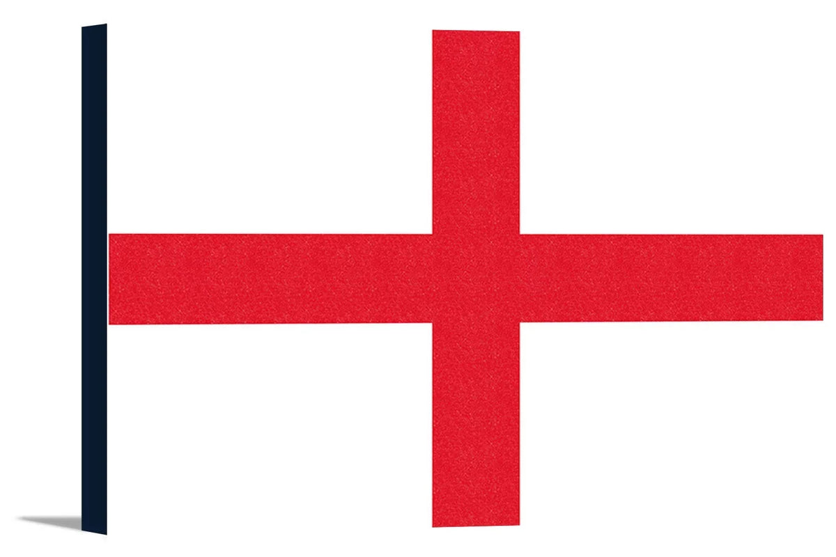 (18x12 Press Flag Lantern Stretched Canvas) Wrapped Country Letterpress Artwork - Gallery - England