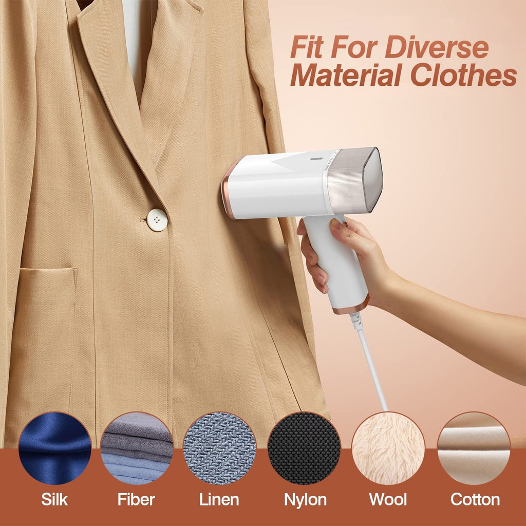 Electric Garments with Wrinkles iMounTEK White up Tank, 30S for 1000W 120ML Clothing Brush Steamer Travel Handheld Portable Water Steamer Heat Remover Foldable