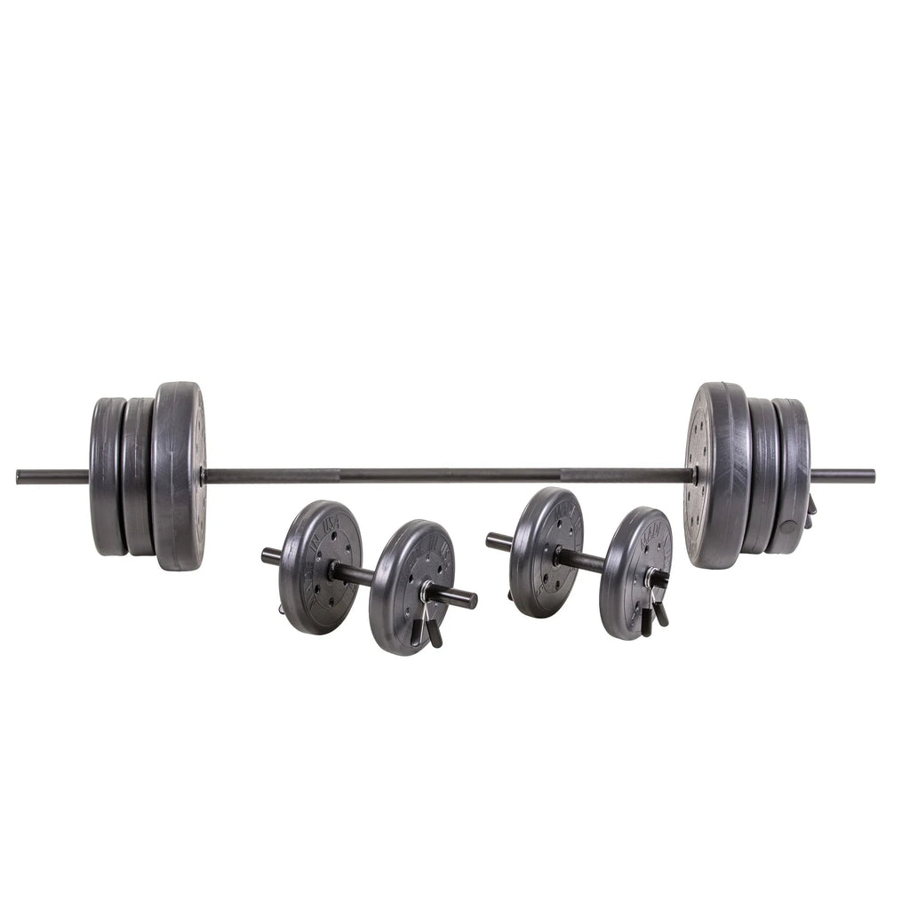 Set lb Dumbell lb. 20 Two Four lb., Full & and Dumbbell lb. 10 5 6-foot Bar 105 Weight Bars Two Weights, Length Four and Featuring Barbell