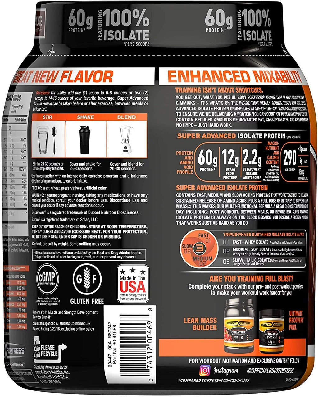 Gluten Advanced 1.5 Powder, Whey Free, Vary) Fortress (Packaging Chocolate, lbs Isolate Super Protein May Body