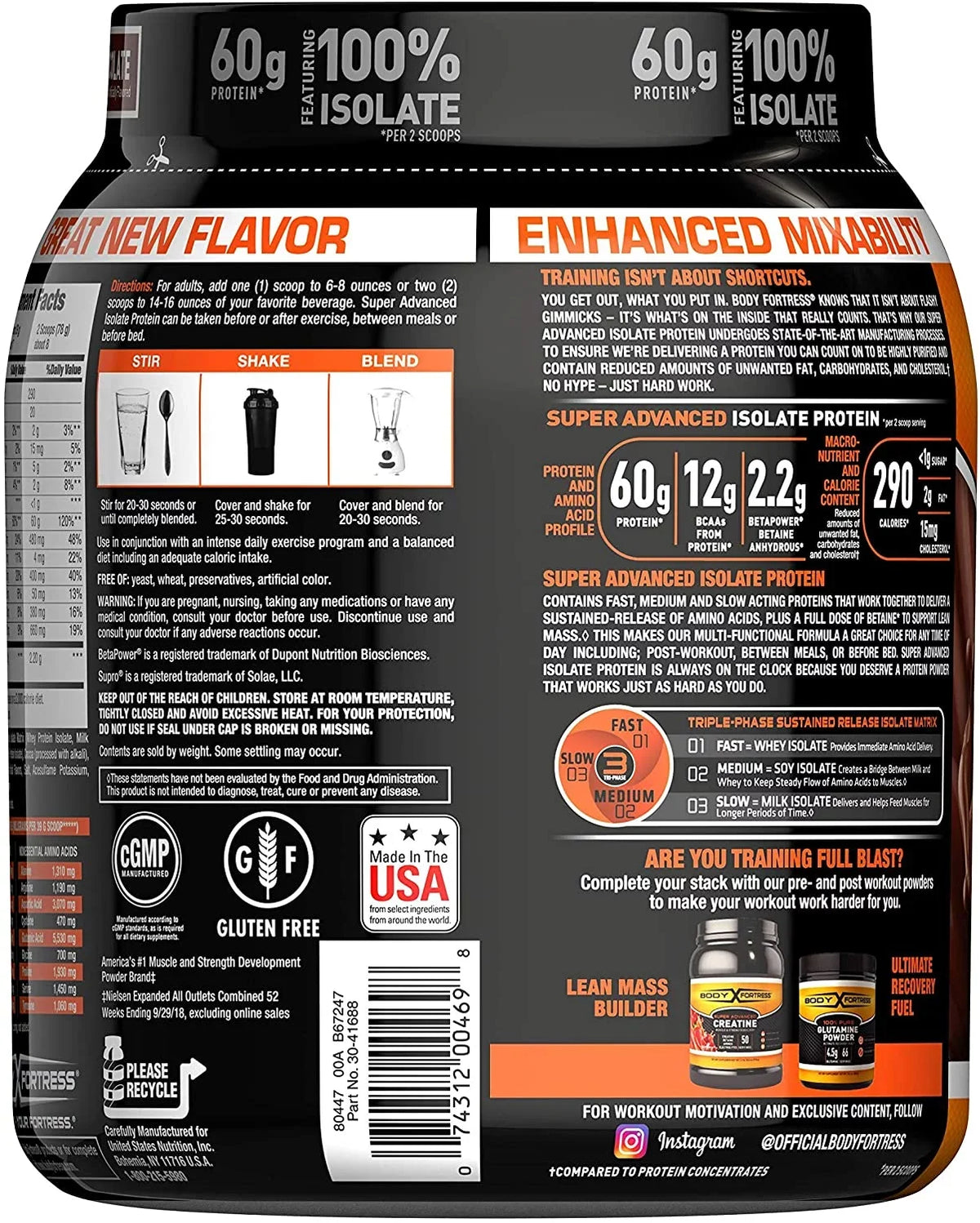 Gluten Advanced 1.5 Powder, Whey Free, Vary) Fortress (Packaging Chocolate, lbs Isolate Super Protein May Body