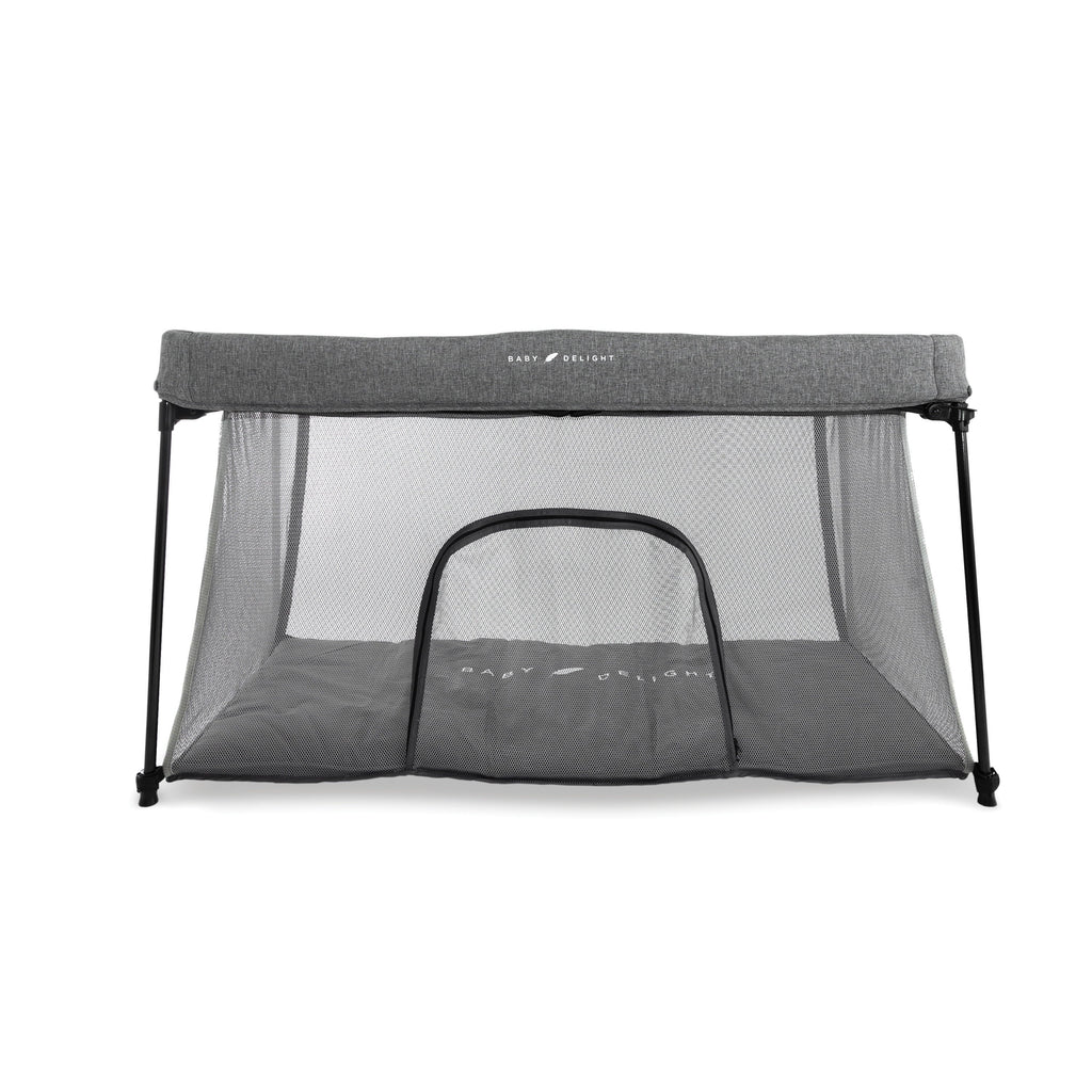 Crib Deluxe Charcoal Delight Tweed Baby Playard, Portable &