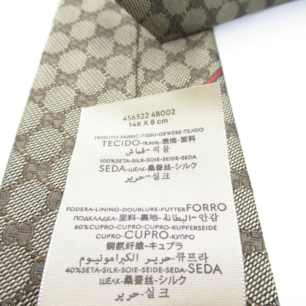 GUCCI silk Beige (New) tie Pre-Owned