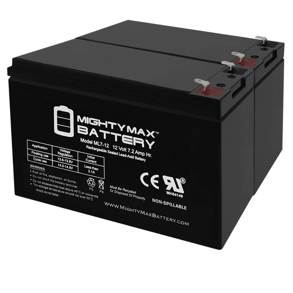 SLA Long Pack Replacement WP6.512 2 Kung 7Ah 12V for Battery -