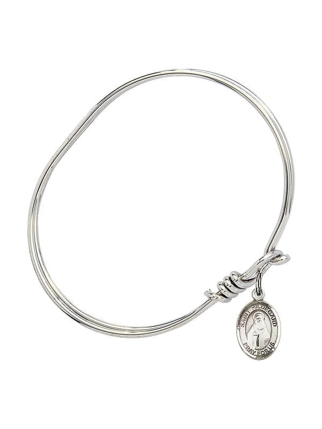 Hildegard in St. 5 von w/ Sterling inch Bangle Hook 3/4 Eye Oval Bingen Bracelet Silver