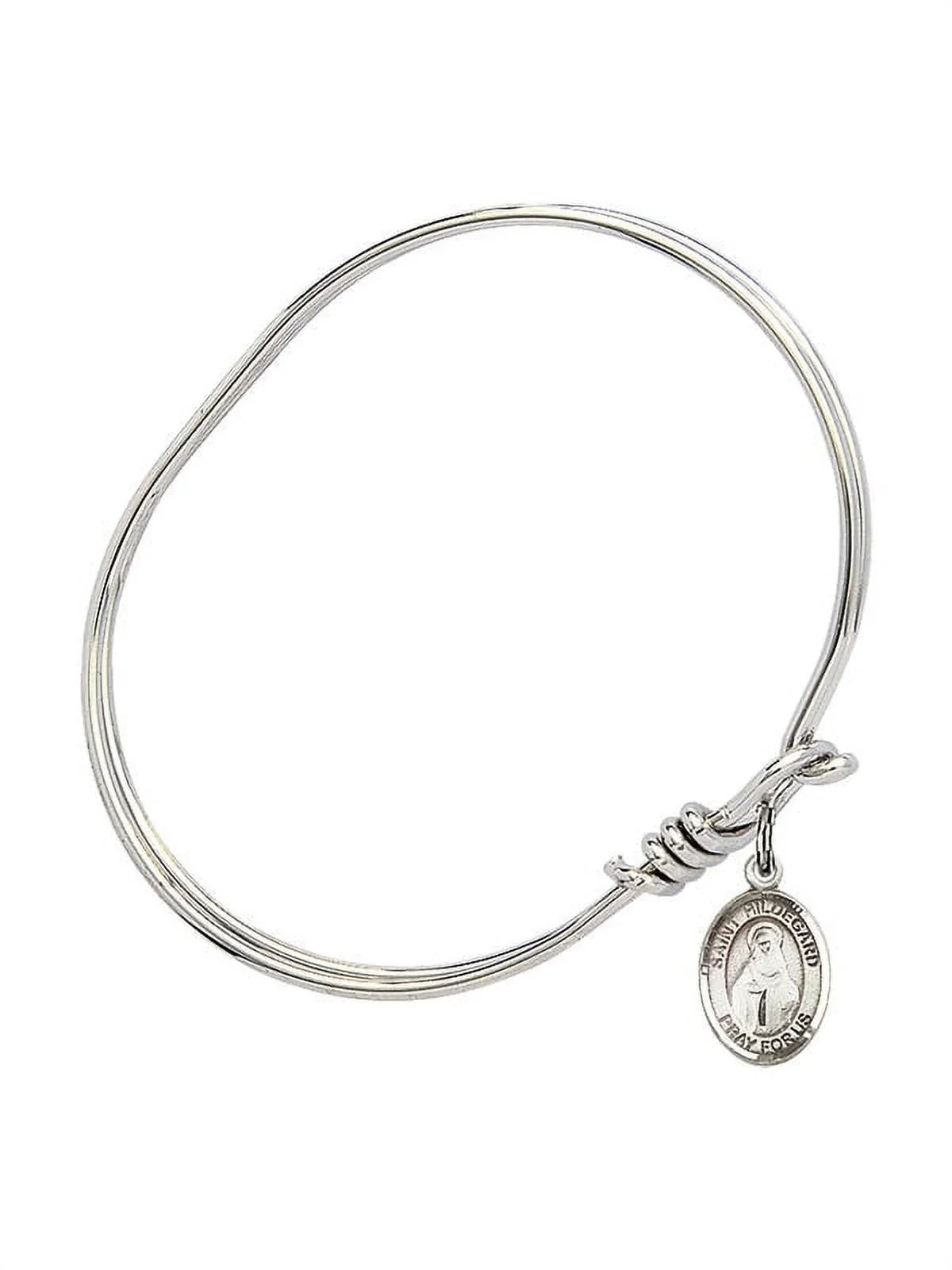 Hildegard in St. 5 von w/ Sterling inch Bangle Hook 3/4 Eye Oval Bingen Bracelet Silver