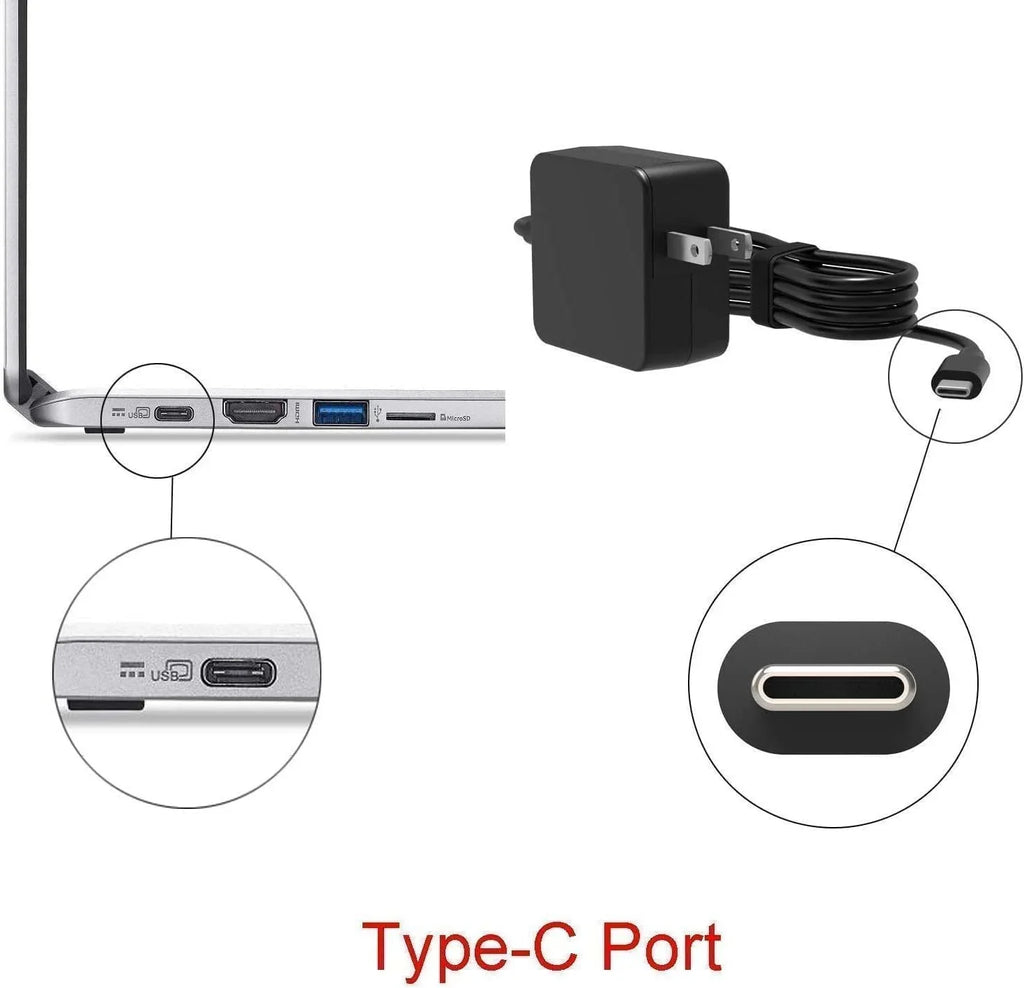 with Power Lenovo Adapter Guy-Tech Ac Cord 45w Compatible 81M8001CUS 100e USB-C