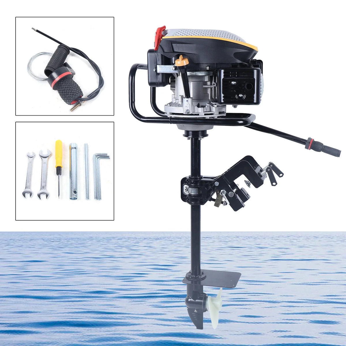 CC Engine Marine Engine Stroke TAS r/min Air Heavy Boat Miumaeov Motor Fishing Outboard System with Duty 225 3600 Cooling Single 4 Engine HP 9 Cylinder Boat Ignition