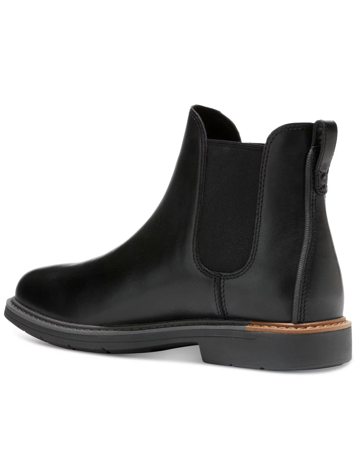 Go-to COLE GRANDSERIES Chelsea M Toe 10.5 Cushioned HAAN Block Round Black Mens Pull Leather Heel Goring Tab