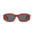 Red Plastic Geometric Sunglasses 53mm/16-140 Adult Unisex's Versacce VE4361