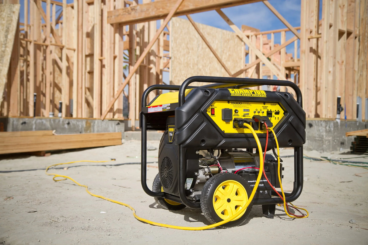 Portable and Generator Start Champion Electric Hook Power Equipment Lift with Watts 15,000/12,000