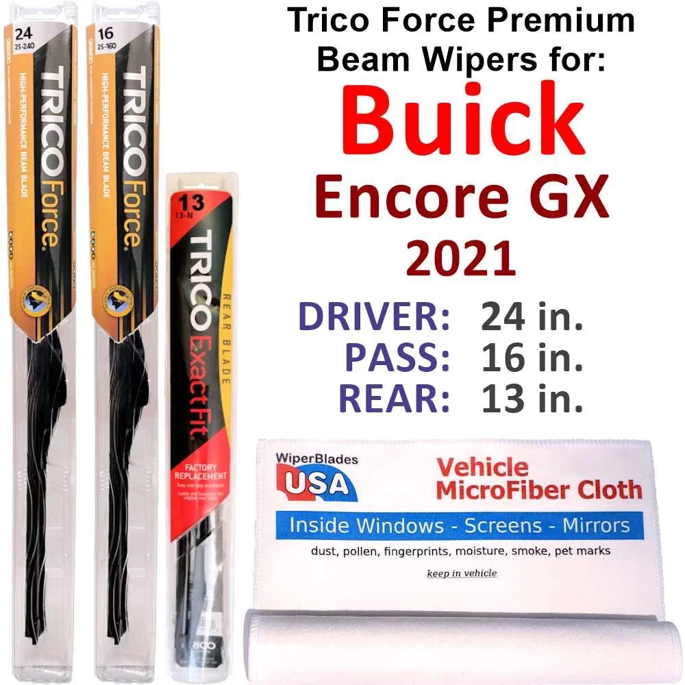 w/Rear Beam GX Encore (Set Buick Wipers 2021 of Performance Wiper 3)