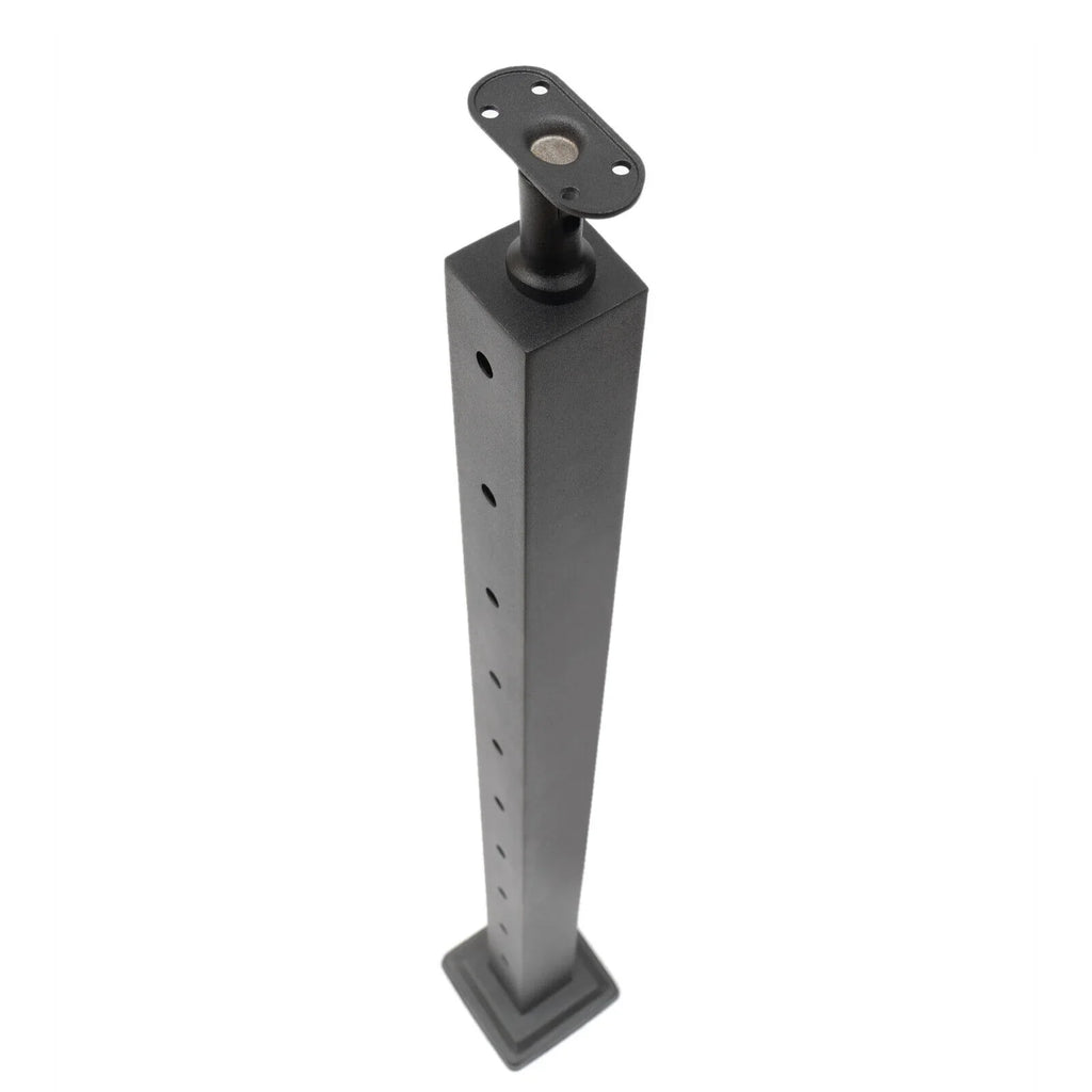 Two Concrete Post Railing Level System Sides Steel Cable Wood Deck Level Railing Pre-Drilled Post Square 36''x2''x2'' Stainless Cable Fence for