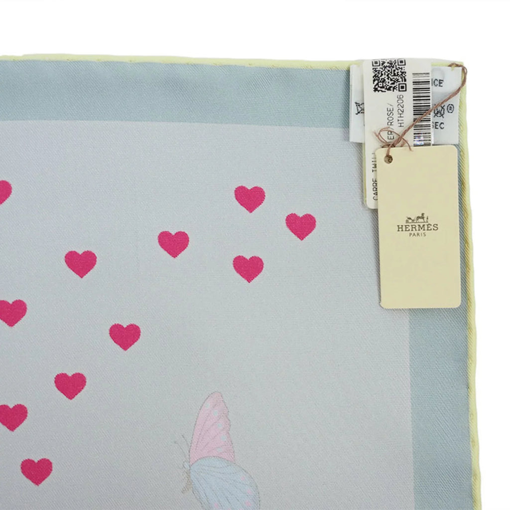 Story Glacier Blue 2022AW Purchased 90 Men's in Silk July H003875S Women's (Like New) Pink Multicolor HERMES 2022 Scarf Carre Muffler Hermes STORY SCARF90 Pre-Owned