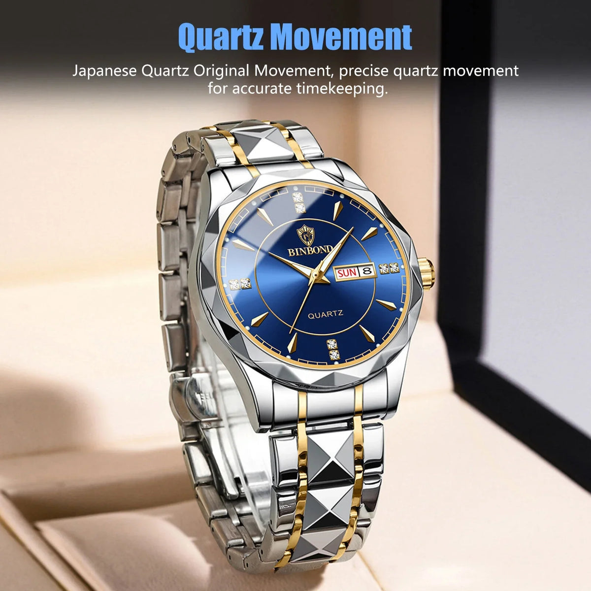 Luminous Waterproof Stainless Quartz Classic Steel Men's Watch Luxury Business