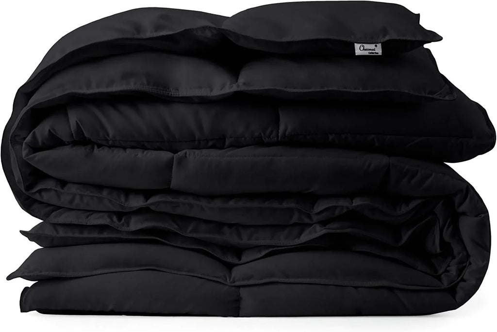 Alternative California Chezmoi Microfiber Size King, Collection Stitch Duvet - Fill - All (Cal Box Plush with Corner King Insert - Quilted Tabs Comforter Down Black) Season