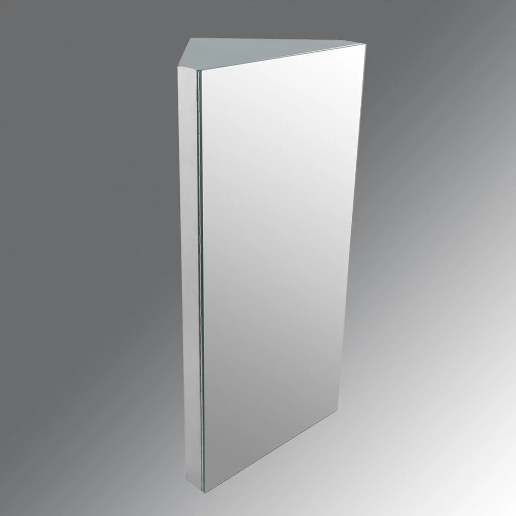 w/Mirror Cabinet Opens Corner Stainless Medicine Wall Steel Left Mount to Cabinet Shelf Renovator's Triple Supply Bathroom w/Screws