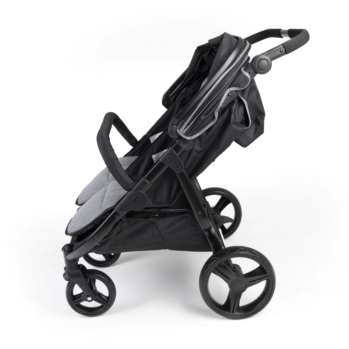 Gaggle Black/Gray Expandable Stroller Roadster Canopy, with Double