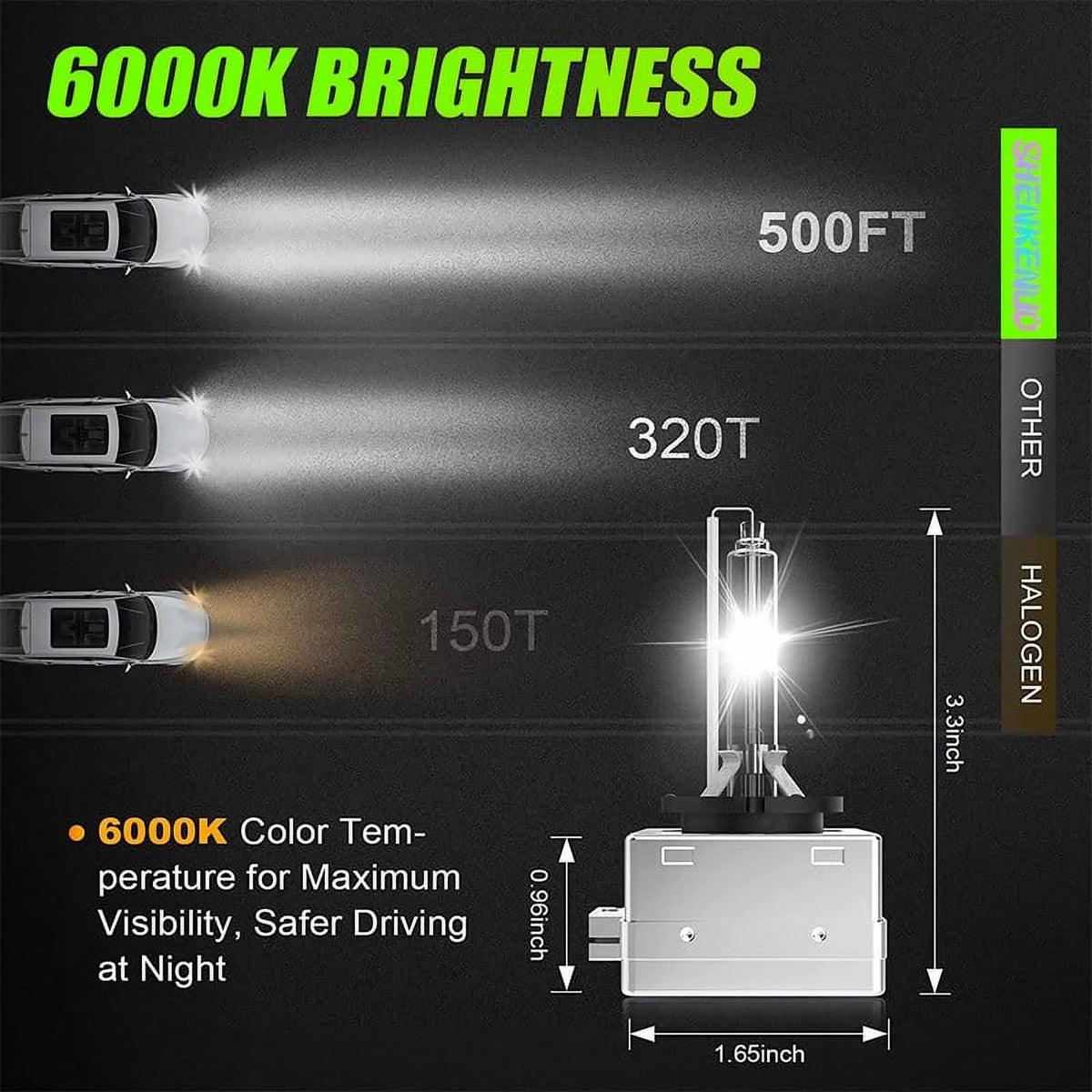 Xenon 2013-2015 2018 Headlight Beam 2017 For High/Low 2pc 2016 Enclave Bulbs D3S Buick HID