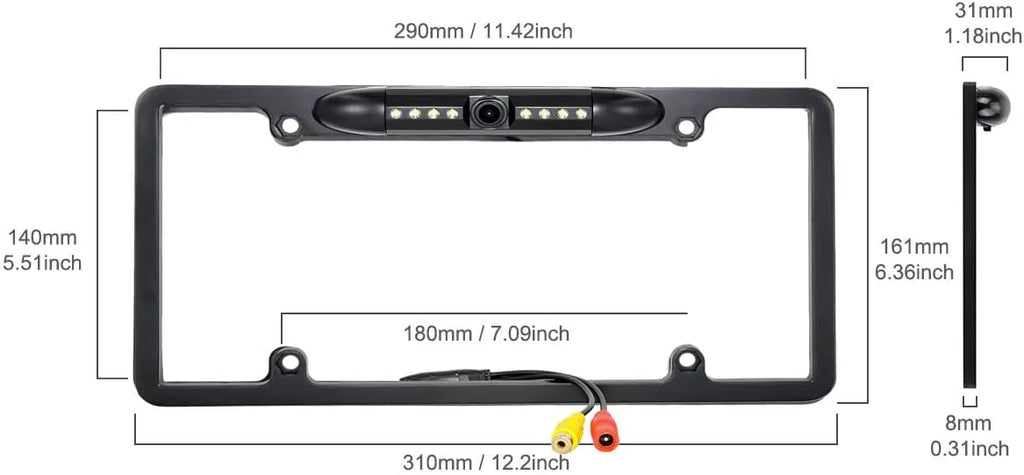 for Rearview Camera DDX5706S Kenwood Plate Waterproof DDX-5706S Backup License Black