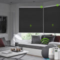 Motorized Grey,54"W x Carbon Cellular Shade Yoolax Honeycomb 72"H) Window Smart Blackout Blinds(100% Blackout Automatic Remote Control