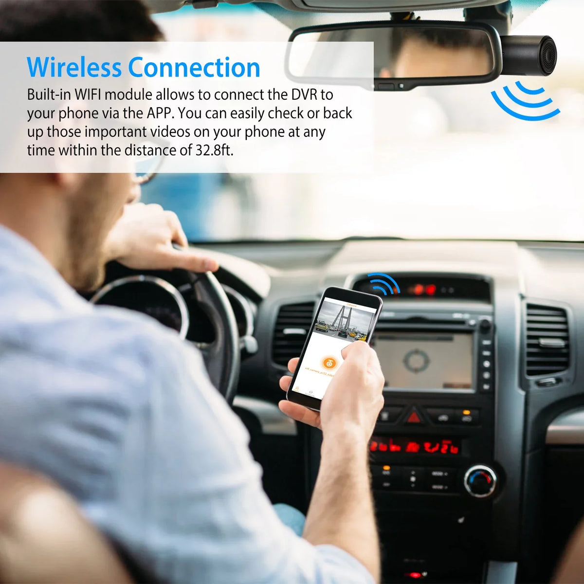 Recorder Looping Dash iNova 170°HD App Car Car Recording Camera 1080P Wifi G-sensor Cam DVR