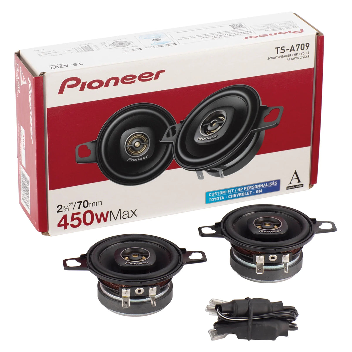 Coaxial 2.75-Inch TS-A709 Pair - 2-Way Speakers 450W Pioneer