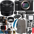 Sony Case and Backpack Bundle a7C Mirrorless Sony F1.8 , Accessories Full-frame Photography Deco Body with Frame Black Software 50mm FE SEL50F18F Gear with Camera ILCE7C/B Full Lens