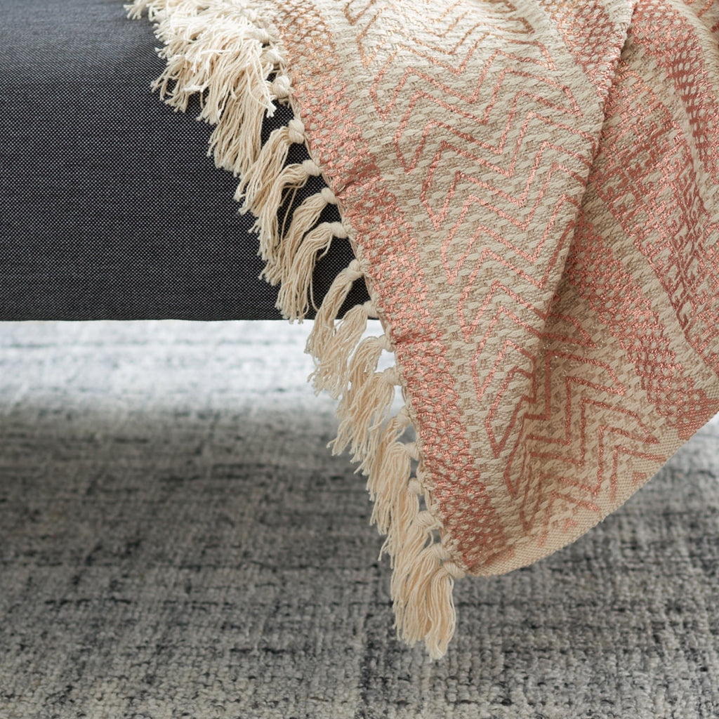 Beige/Copper with 60" Striped Throw x Fringe, SAFAVIEH 72", Becks