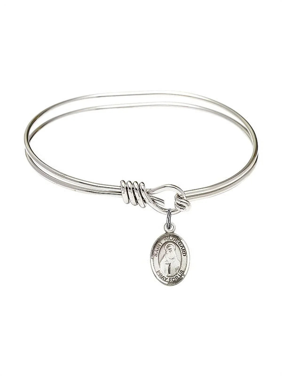 Hildegard in St. 5 von w/ Sterling inch Bangle Hook 3/4 Eye Oval Bingen Bracelet Silver