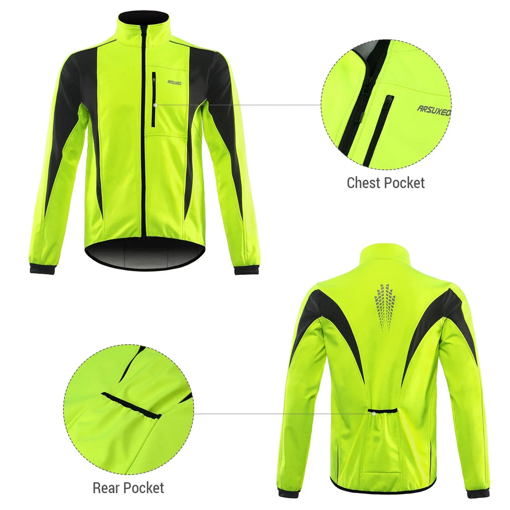 Windproof Waterproof Warm Protection Arsuxeo Outerwear Winter - Ultimate Cycling for Jacket Bike