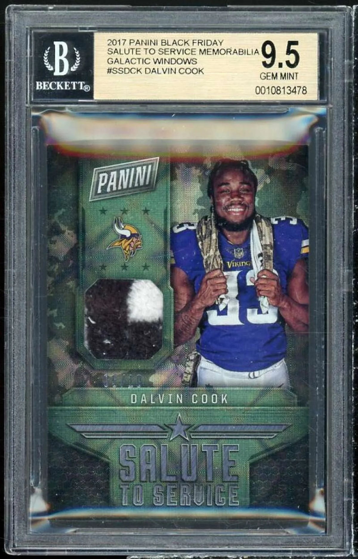 Service BF To Cook Salute 5/10) Dalvin #DCK Mem Rookie 2017 BGS (Ser Panini 9.5