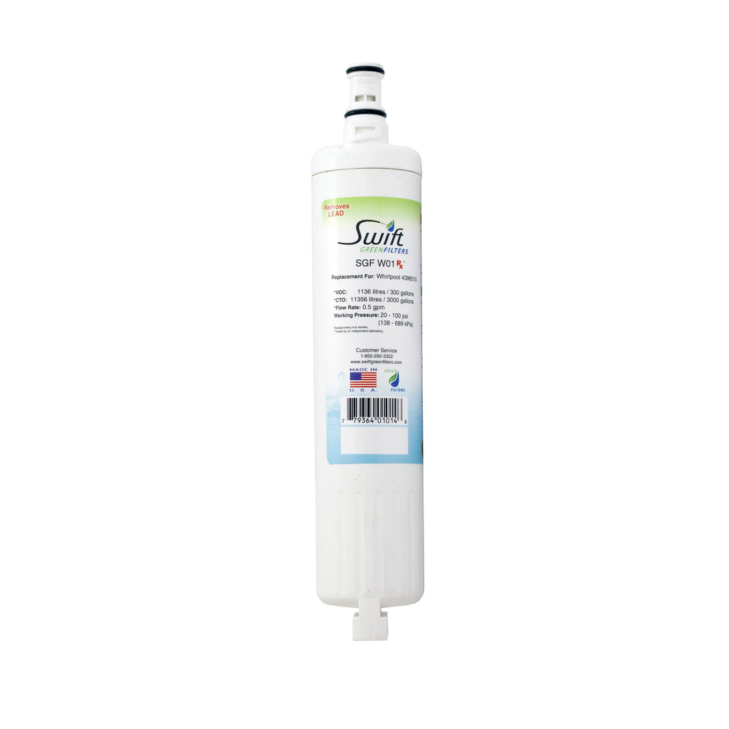 SGF-W01 Filters Whirlpool Water Pack) Replacement RX (3 Swift Filter Green EDR5RXD1 Refrigerator 4396508
