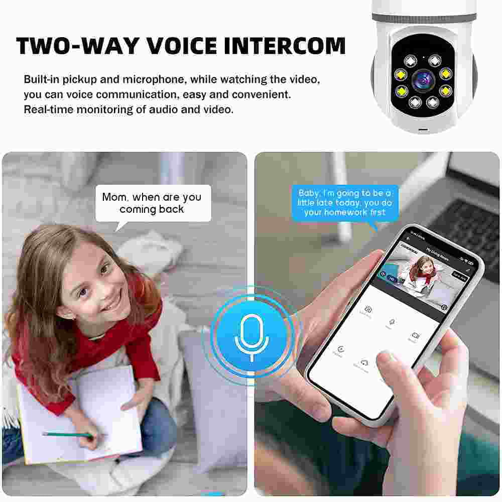 WiFi Cameras Clear Bulb Kepeak with Detection, Home Vision Security Motion Camera,