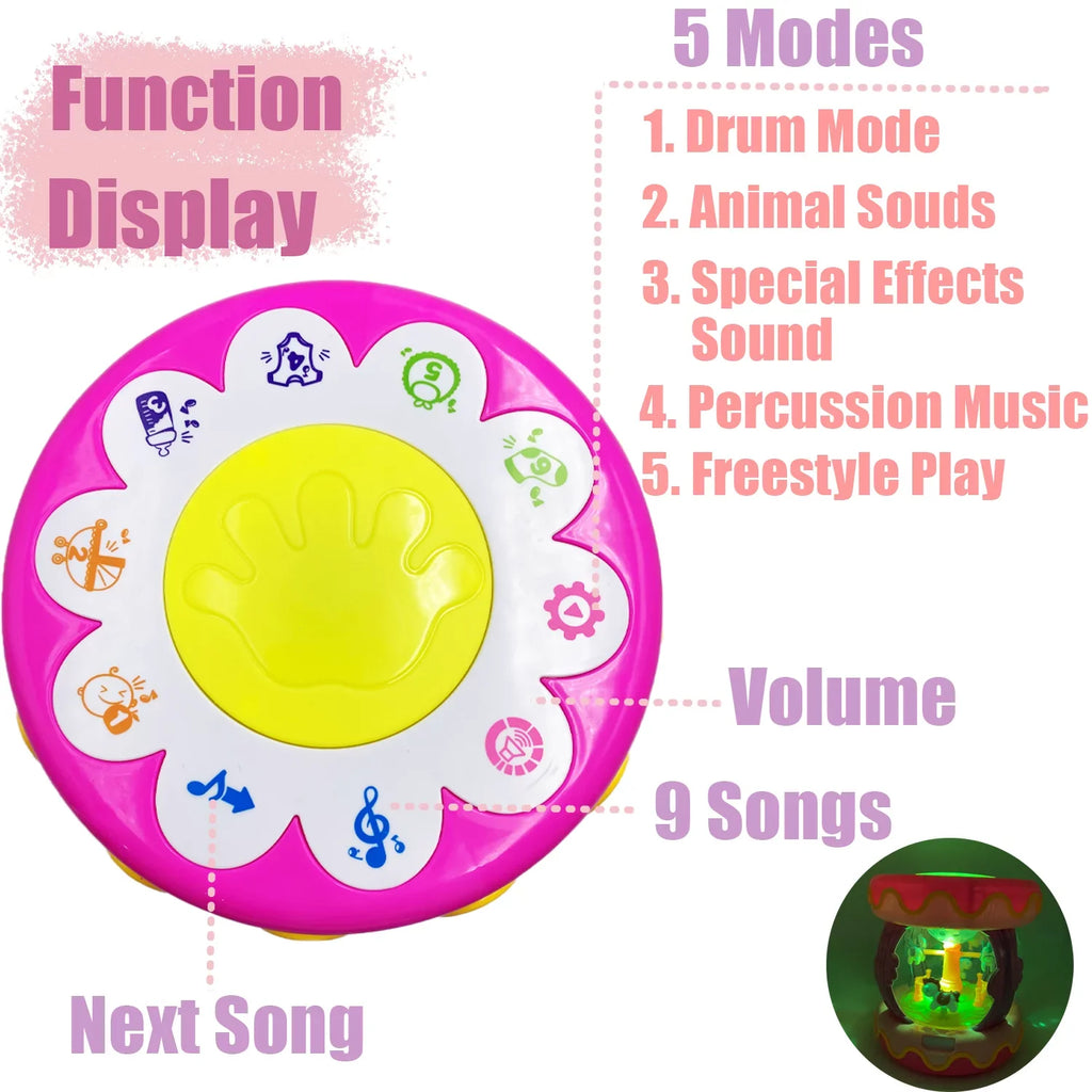 for Boys 12-18 6 Rotating Baby Learning 12 Toys Old Toys Musical Toddlers to Infant Months, Light Up Baby Sytle-Carry 2 Unicorn Years Girls 1 3+ Toys Months,