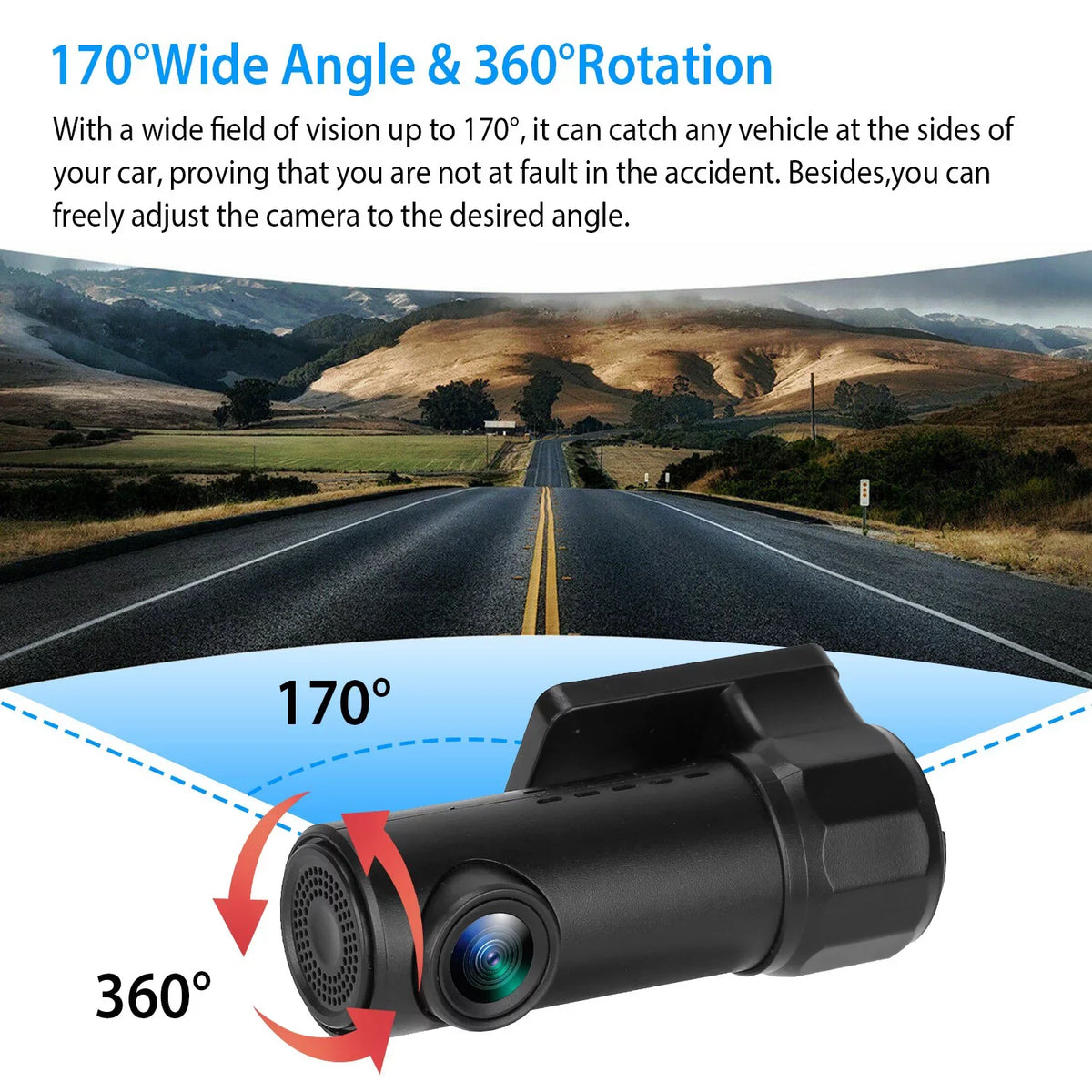 Recorder Looping Dash iNova 170°HD App Car Car Recording Camera 1080P Wifi G-sensor Cam DVR
