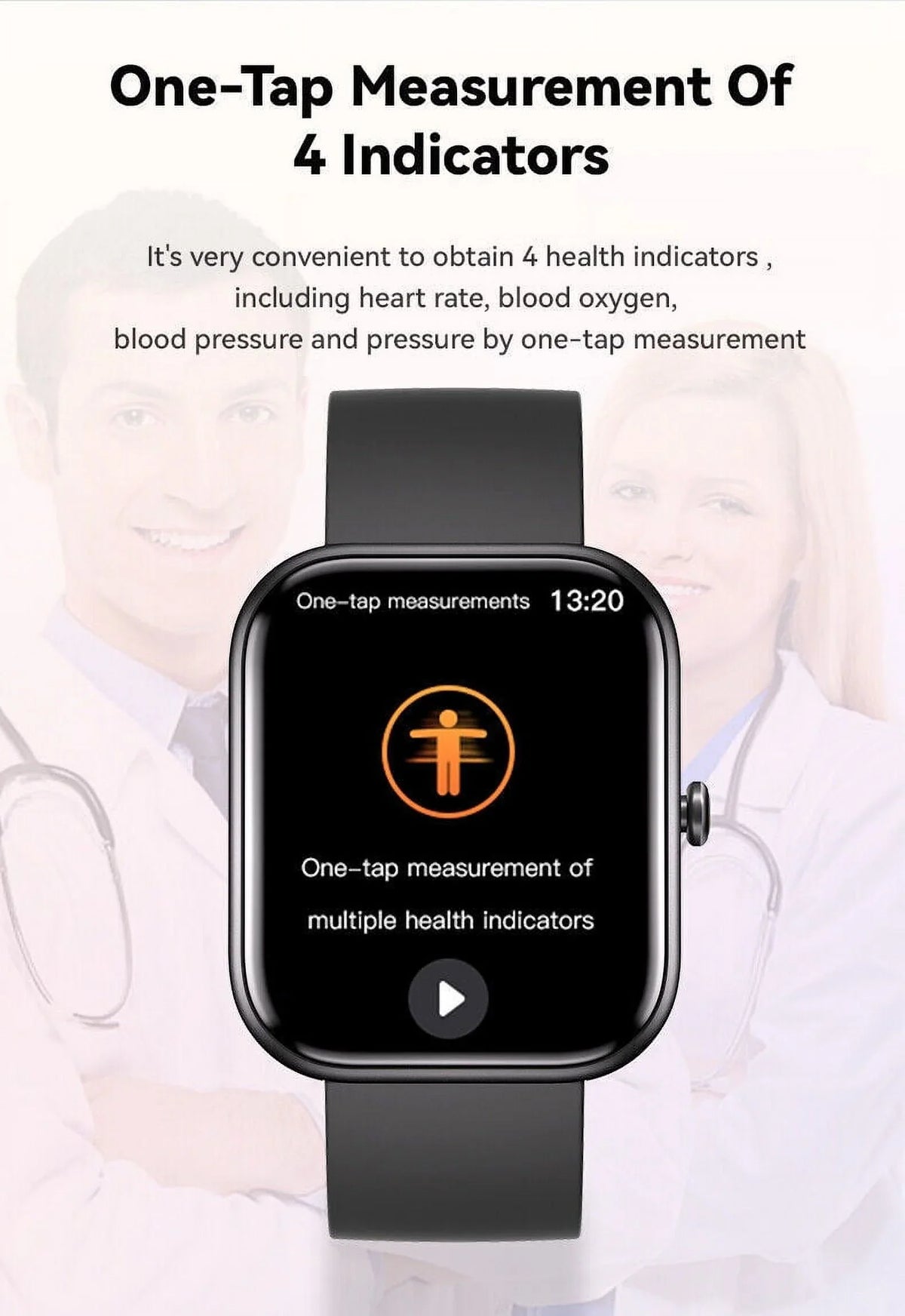 iOS GTS5 Fitness Smart Pressure Women Tracker for Blood Black and Watch Men Android