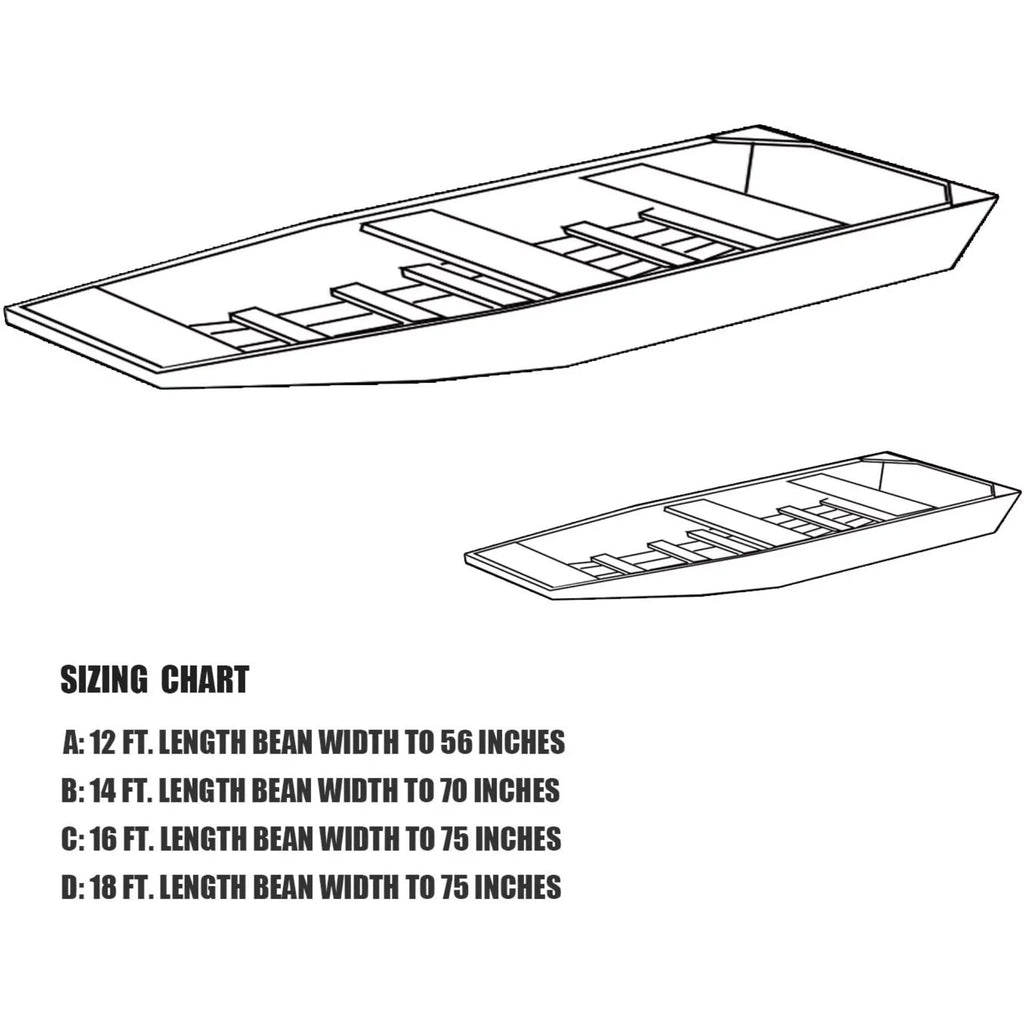 56"W Boat Jon Trailerable 12' Resistant 9921-0152-21( Water ) Goodsmann Gray L, A, Covers Silvery