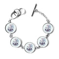 Charm Romance High Heels Chain Shoes Jewelry Pattern Flower Bracelet Bangle