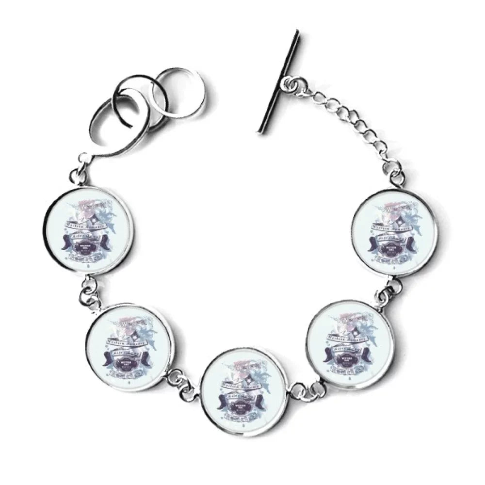 Charm Romance High Heels Chain Shoes Jewelry Pattern Flower Bracelet Bangle