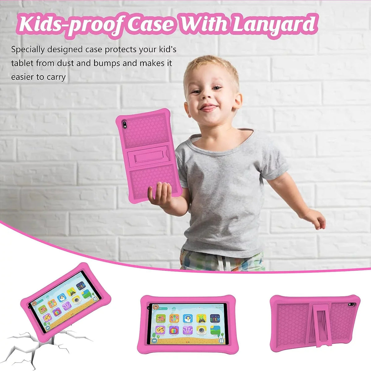 Certificated, Dual ROM WiFi, 11 Tablet for RAM Kids Tablet with Kids Tablets, for Control 32GB Bluetooth, Tablet Toddler Androrid Camera, Learning Parental Google Case, 7 Tablet, 2GB inch