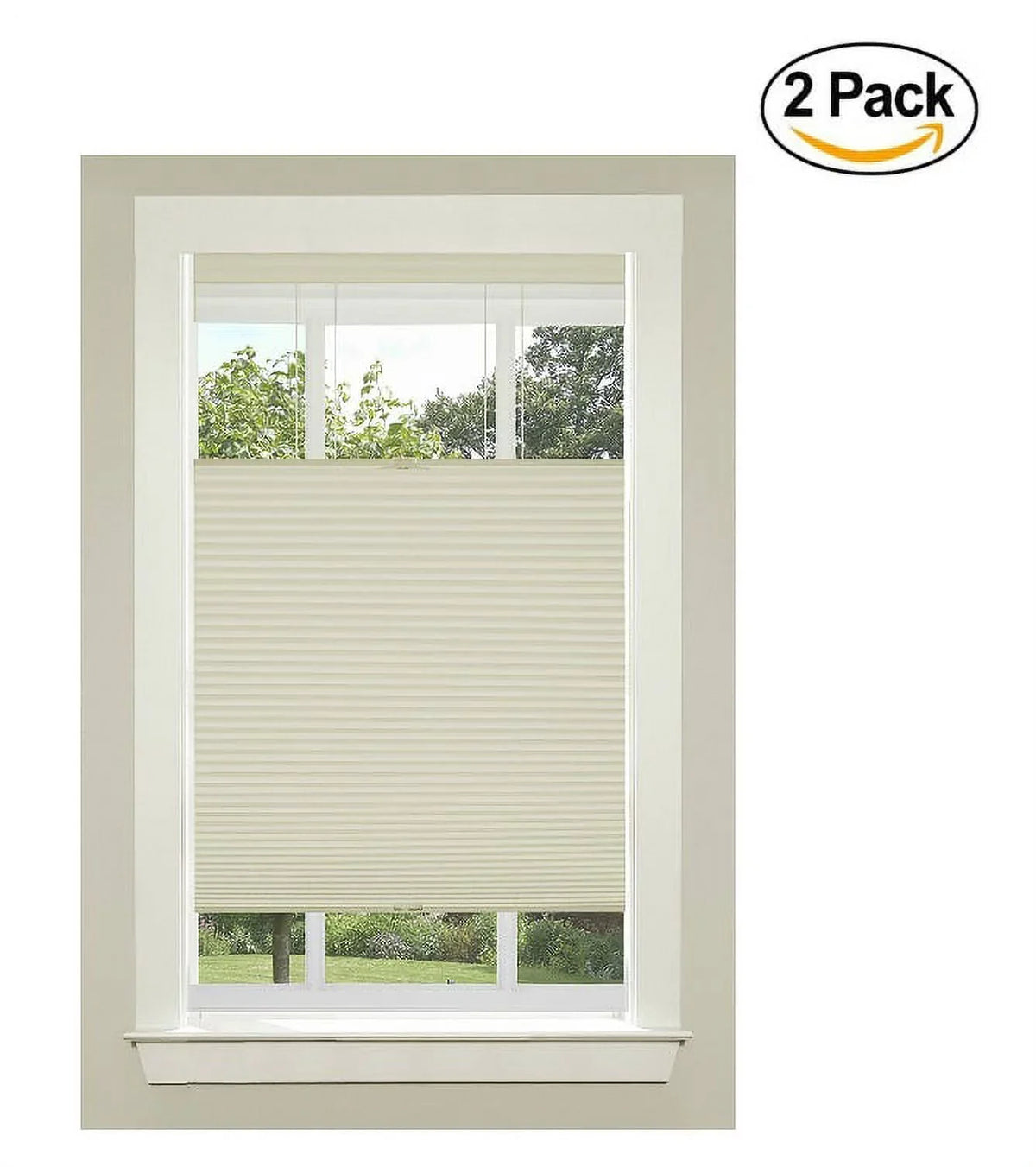 of 64", Honeycomb Furnishings Achim 29 Top-Down Shade, Cellular by Home Alabaster Pleated Cordless 2) (Set