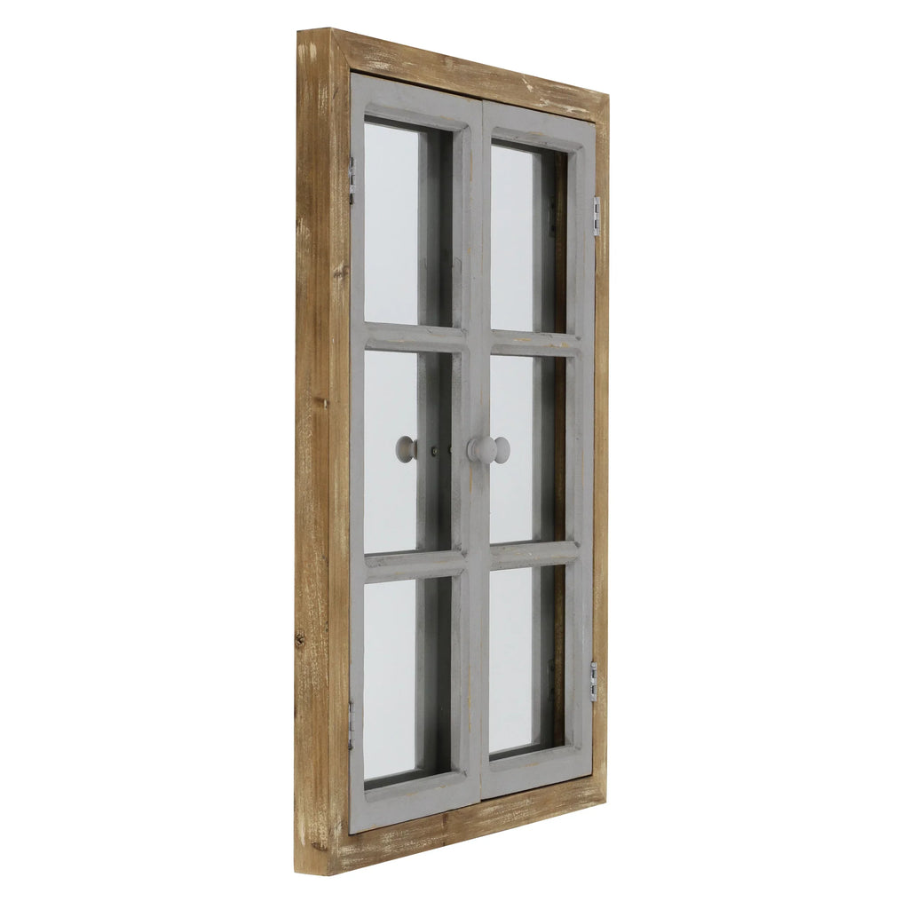 Brown Pane Mirror, Aspire Wall Window Somerset