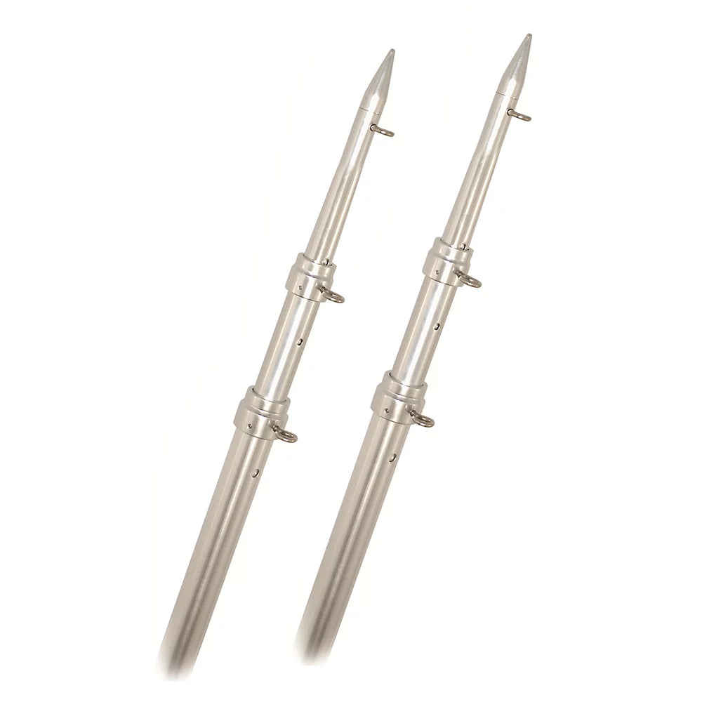 Rupp Top - Gun Telescoping Aluminum/Silver Poles - Outrigger 18'