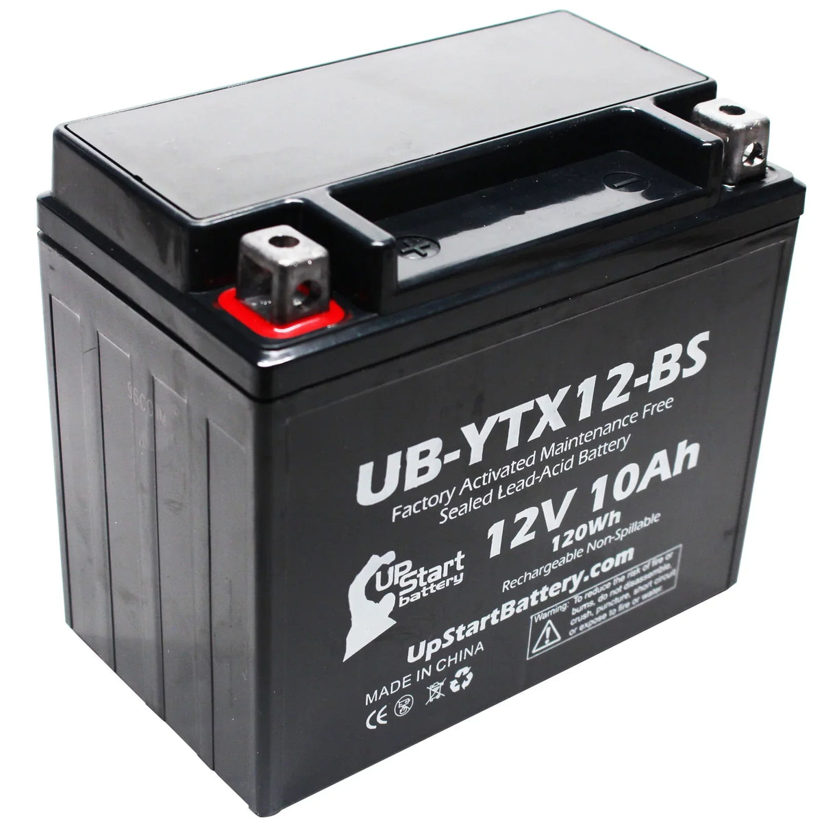 10Ah, UpStart Maintenance Activated, Battery Free, Motorcycle - 12V, CC Replacement Battery Suzuki GSX-R1000 2001 1000 Factory UB-YTX12-BS
