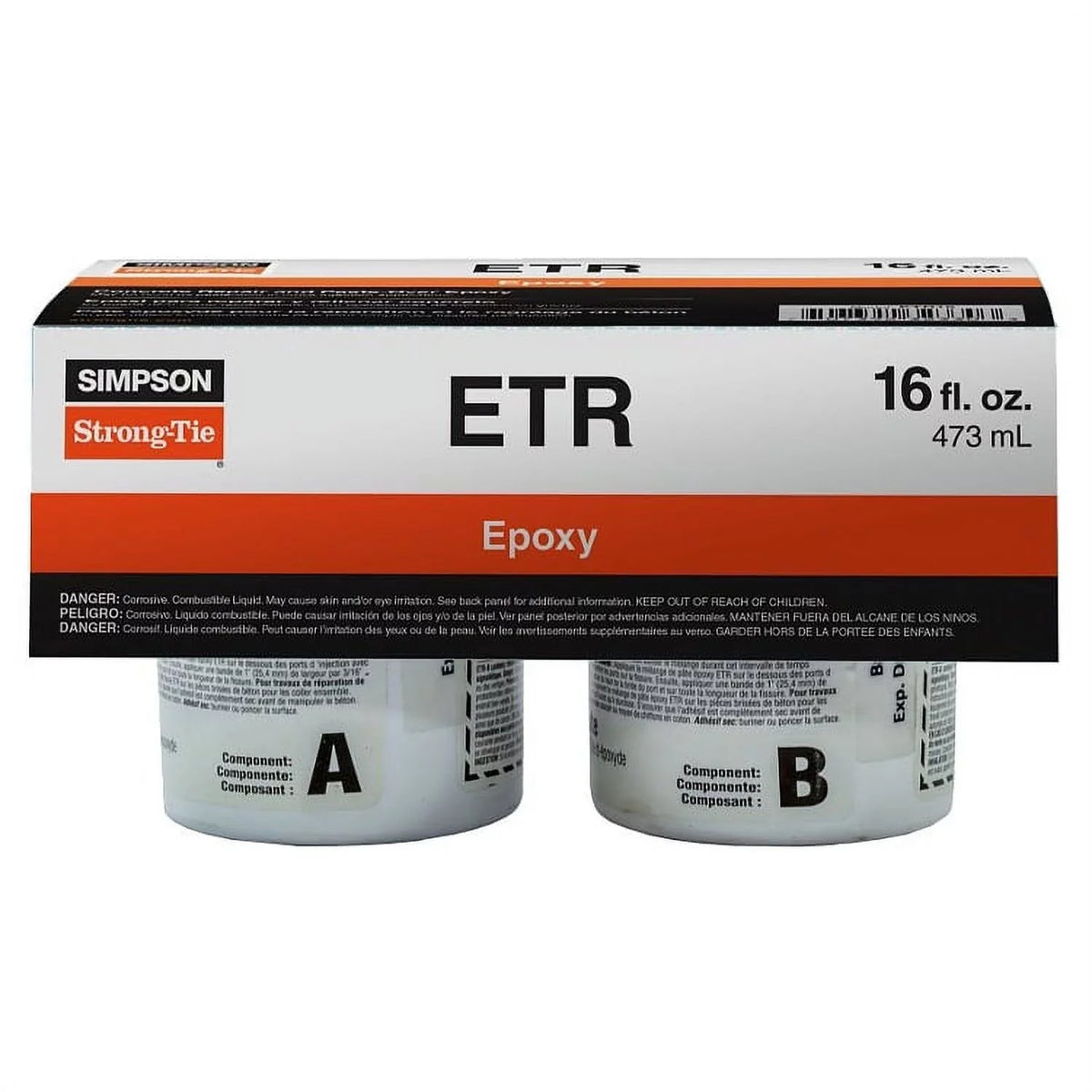 2-Part Crack ETR16 Paste-Over Strong-Tie Repair - Epoxy-Tie Epoxy Simpson